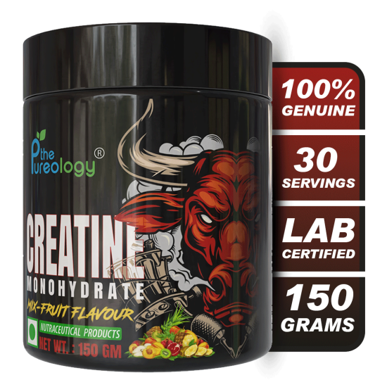 thepureology Creatine Monohydrate Micronized   (150gm,Mix-Fruit )