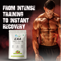 thePureology EAA Essential Amino Acid, Pink Guava Flavour, 5000mg, 20 Servings, 100g