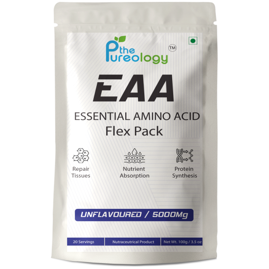 thePureology EAA Essential Amino Acid, Unflavoured, 5000mg, 20 Servings, 100g