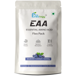 thePureology EAA Essential Amino Acid, Blueberry Flavour, 5000mg, 20 Servings, 100g