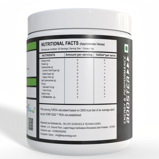 thepureology Glutamine Supplement, 5000mg, 30 Servings 150 grams, Unflavoured