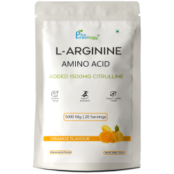 thePureology L-Arginine 3500mg + Citrulline Malate 1500 Mg, 20 Servings, Orange Flavour, 100 grams