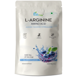 thePureology L-Arginine 3500mg + Citrulline Malate 1500 Mg, 20 Servings, Blueberry Flavour, 100 grams