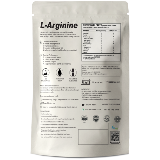 thePureology L-Arginine 3500mg + Citrulline Malate 1500 Mg, 20 Servings, Orange Flavour, 100 grams thePureology L-Arginine 3500mg + Citrulline Malate 1500 Mg, 20 Servings, Orange Flavour, 100 grams