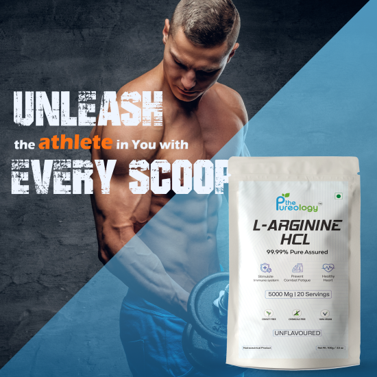 thePureology L-Arginine HCL, 20 Servings, Unflavoured, 100 grams