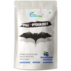 thePureology Pre-Workout Caffeine 300 Energy Supplement Powder for Men, Women | Helps in increasing Performance, Focus and Endurance Blueberry Flavour, 20 Servings, 100g