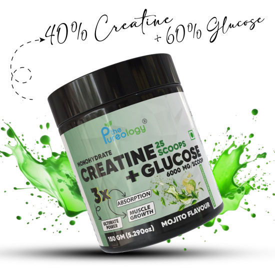 Monohydrate Creatine + Glucose Creatine (150 g, Mojito) Monohydrate Creatine + Glucose Creatine (150 g, Mojito)