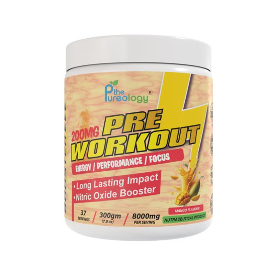 thepureology Pre Workout 8000mg Creatine  (300 g, Mango)