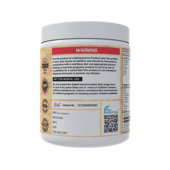 thepureology Pre Workout 8000mg Creatine  (300 g, Pineapple)