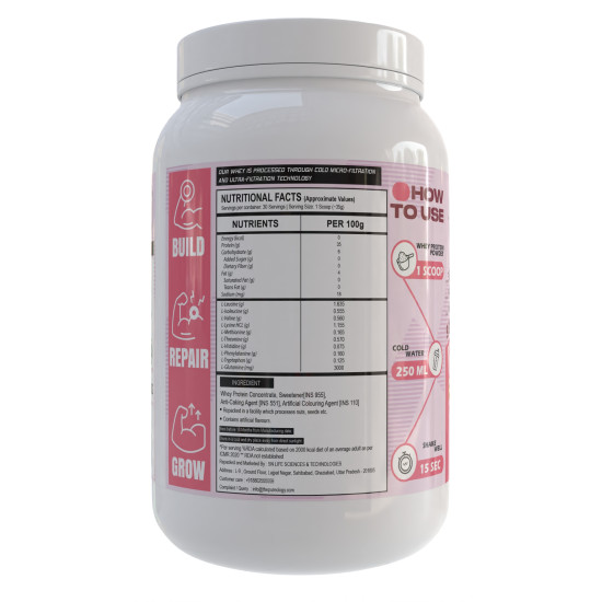 thepureology Protien | Whey Concentrate Whey Protein (1050 g, Strawberry) thepureology Protien | Whey Concentrate Whey Protein (1050 g, Strawberry)