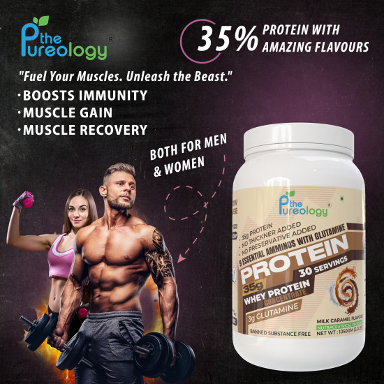 thepureology Protien | Whey Concentrate Whey Protein (1050 g, Milk Caramel ) thepureology Protien | Whey Concentrate Whey Protein (1050 g, Milk Caramel )
