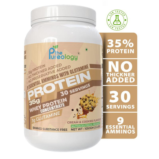 thepureology Protien | Whey Concentrate Whey Protein (1050 g, Cream and Cookies) thepureology Protien | Whey Concentrate Whey Protein (1050 g, Cream and Cookies)