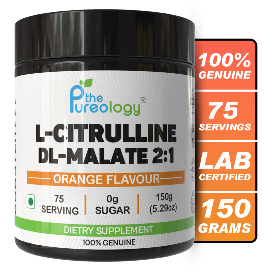 thepureology L-Citrulline DL-Malate Jar   (150 g, Orange)