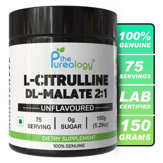 thepureology L-Citrulline DL-Malate Jar (150 g, Unflavoured) thepureology L-Citrulline DL-Malate Jar (150 g, Unflavoured)